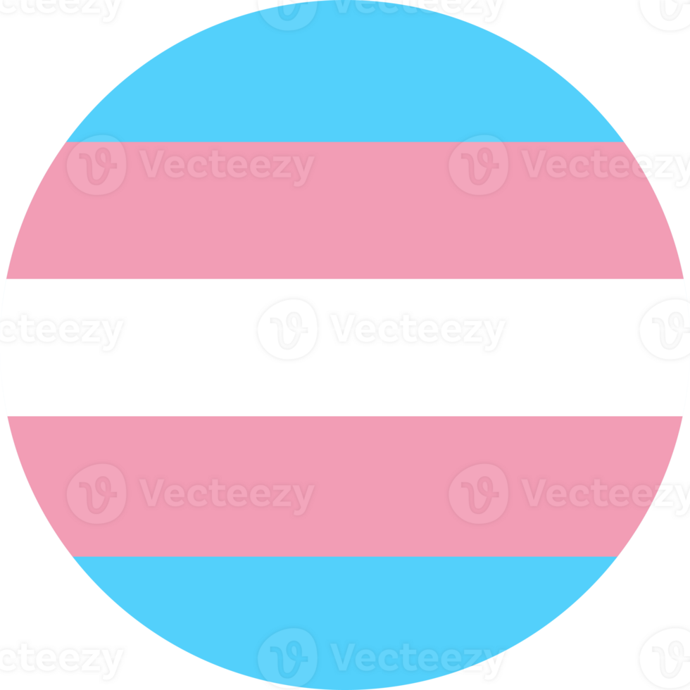 Transgender round flag. Circle Symbol movement lgbt. Element of sexual minorities, gays and lesbians. Png illustration.