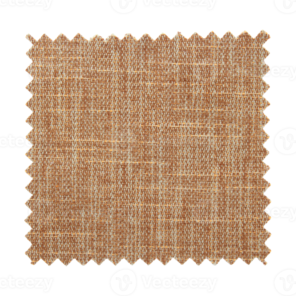Brown fabric swatch samples texture isolated with clipping path png