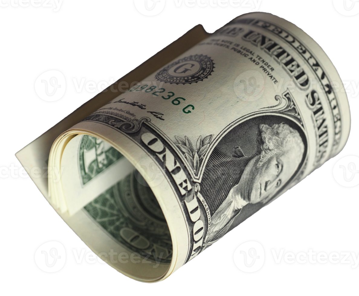 rolled one dollar bill transparent PNG