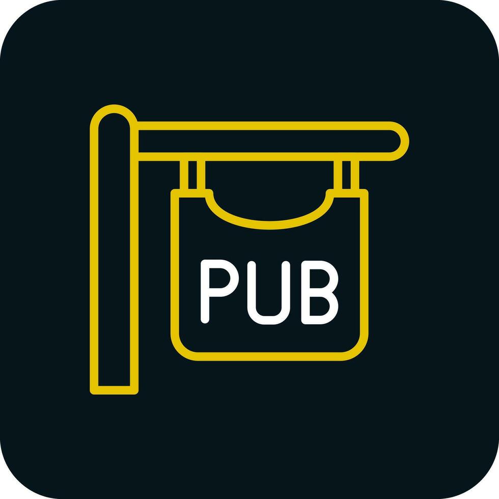 pub firmar vector icono diseño