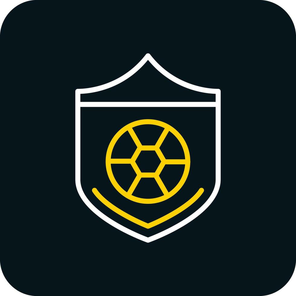 Soccer ball on a shield Vector Icon Design