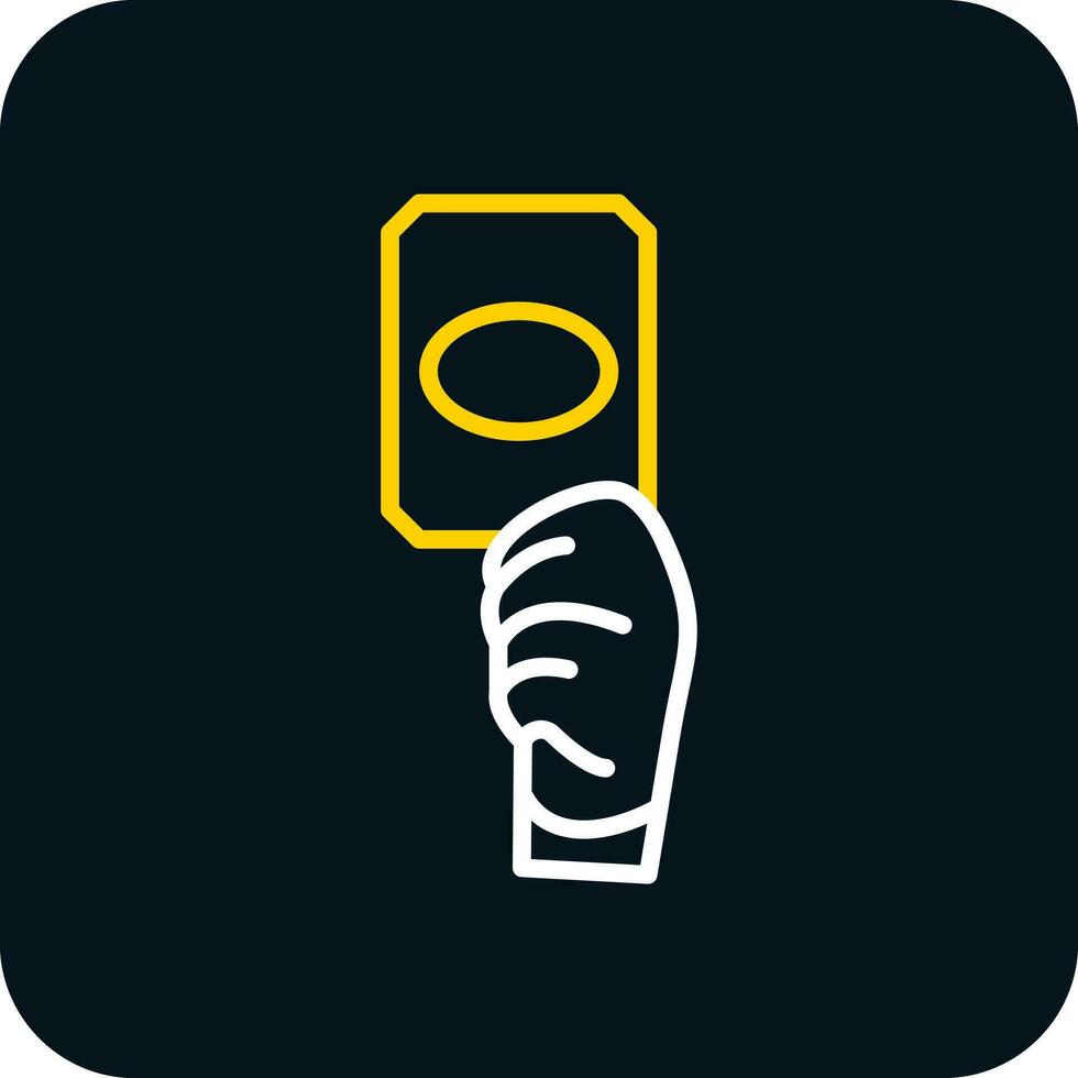 Yellow card Vector Icon Design