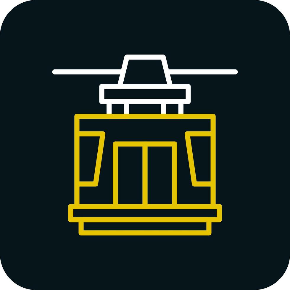 Cable car Vector Icon Design