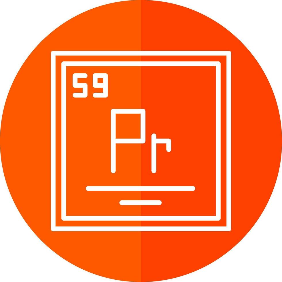 Praseodymium Vector Icon Design