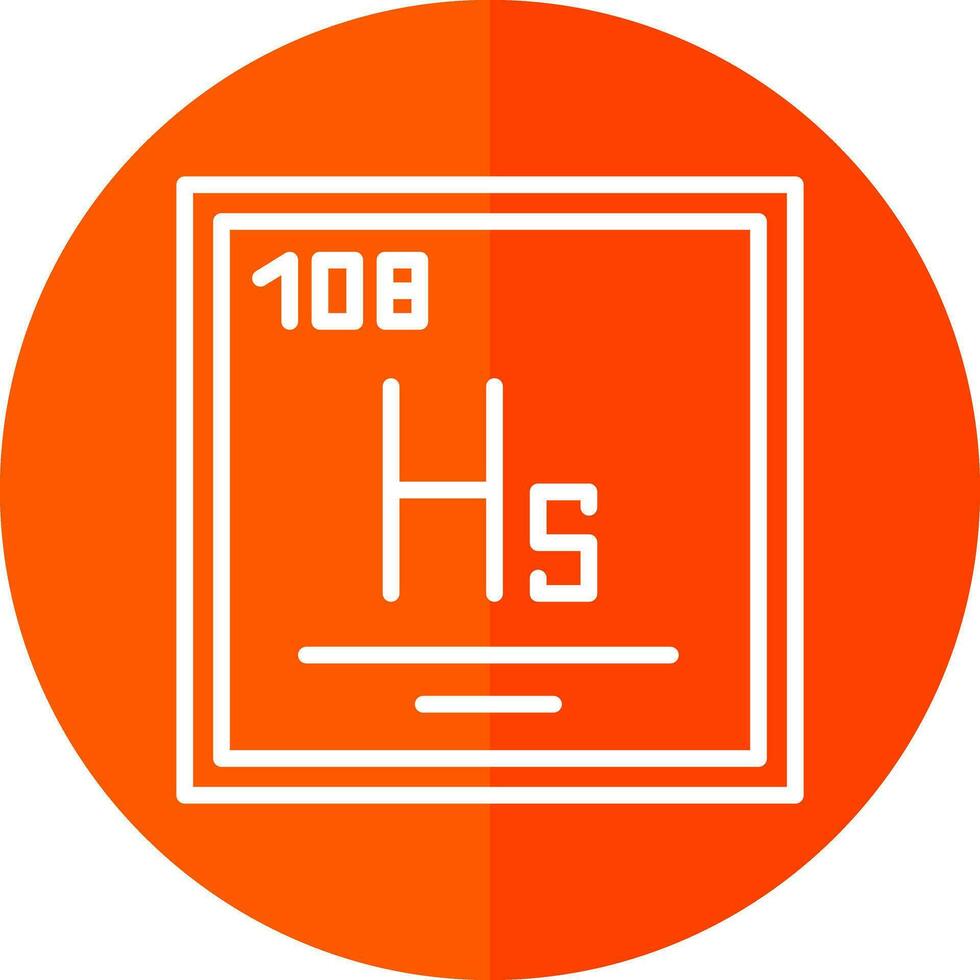 Hassium Vector Icon Design