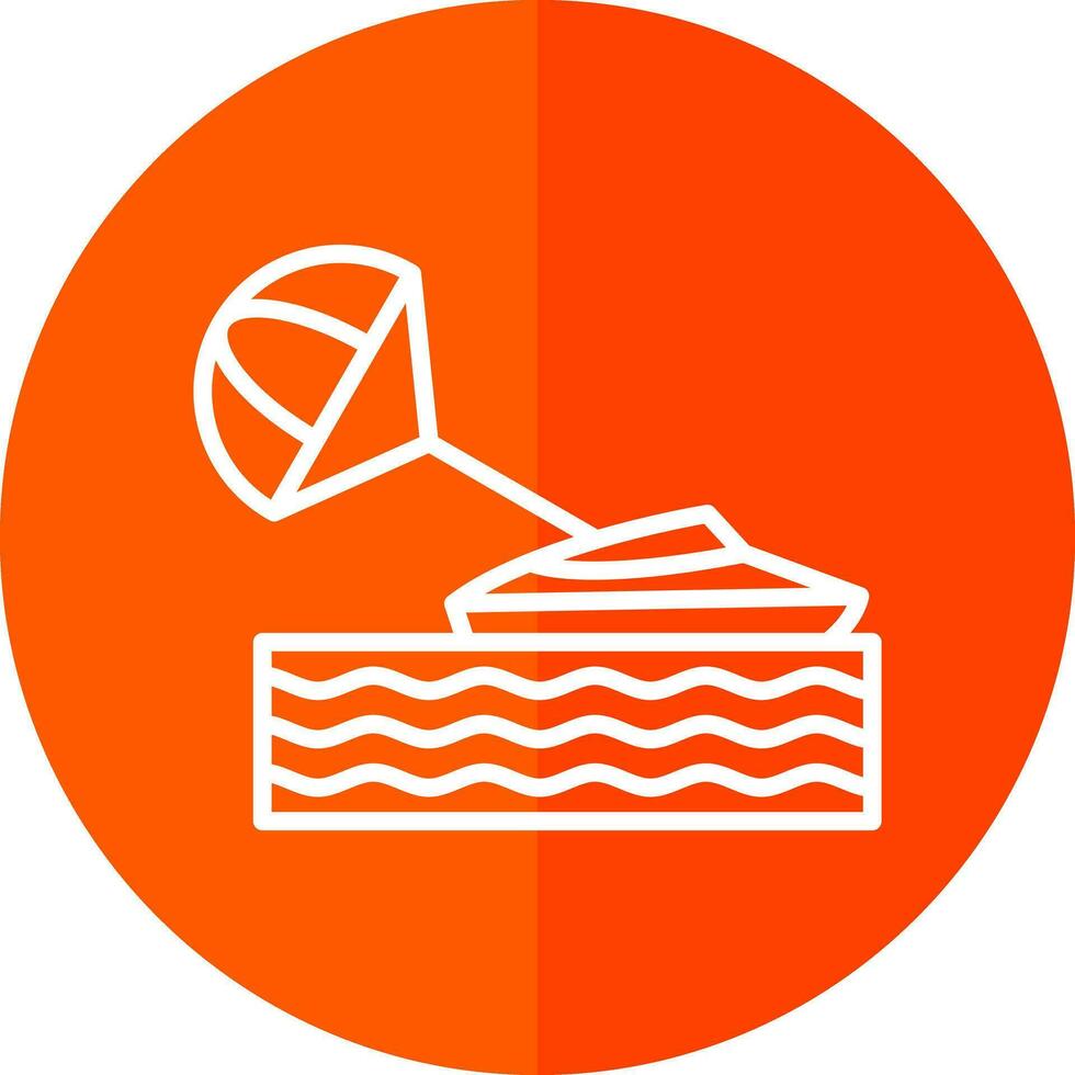 Parasailing Vector Icon Design