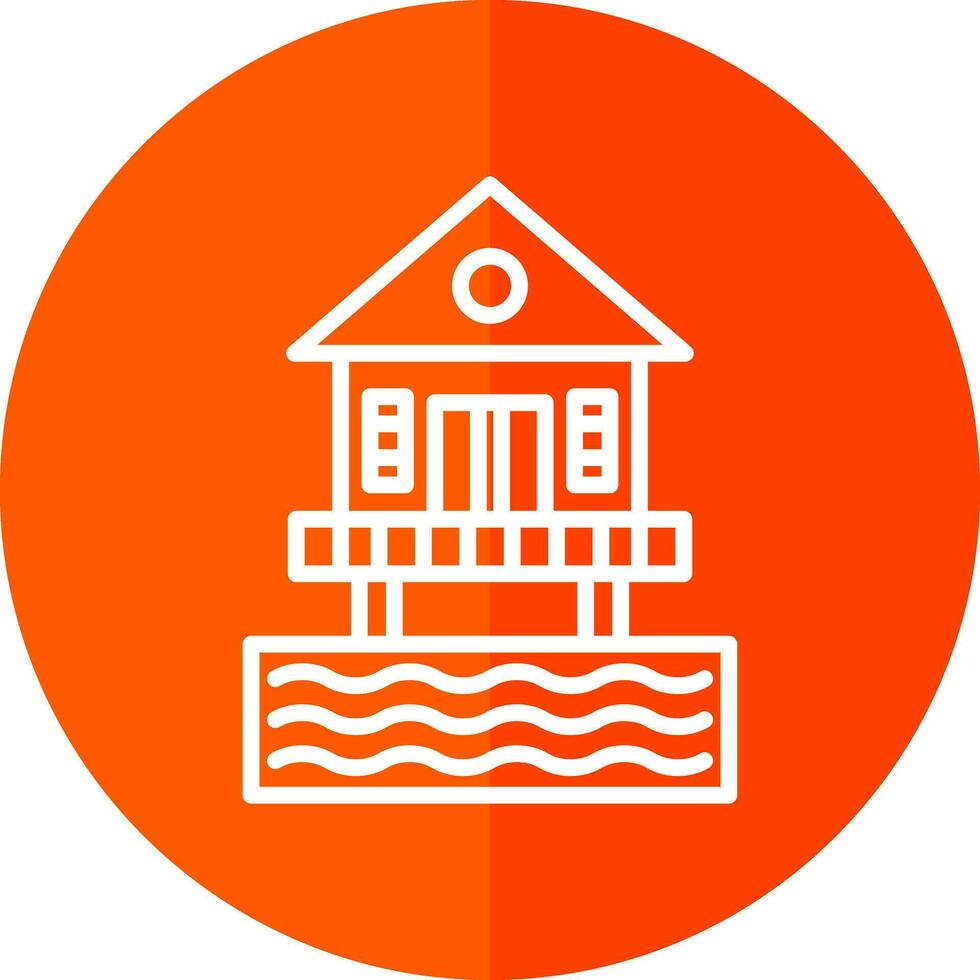 Beach hut Vector Icon Design