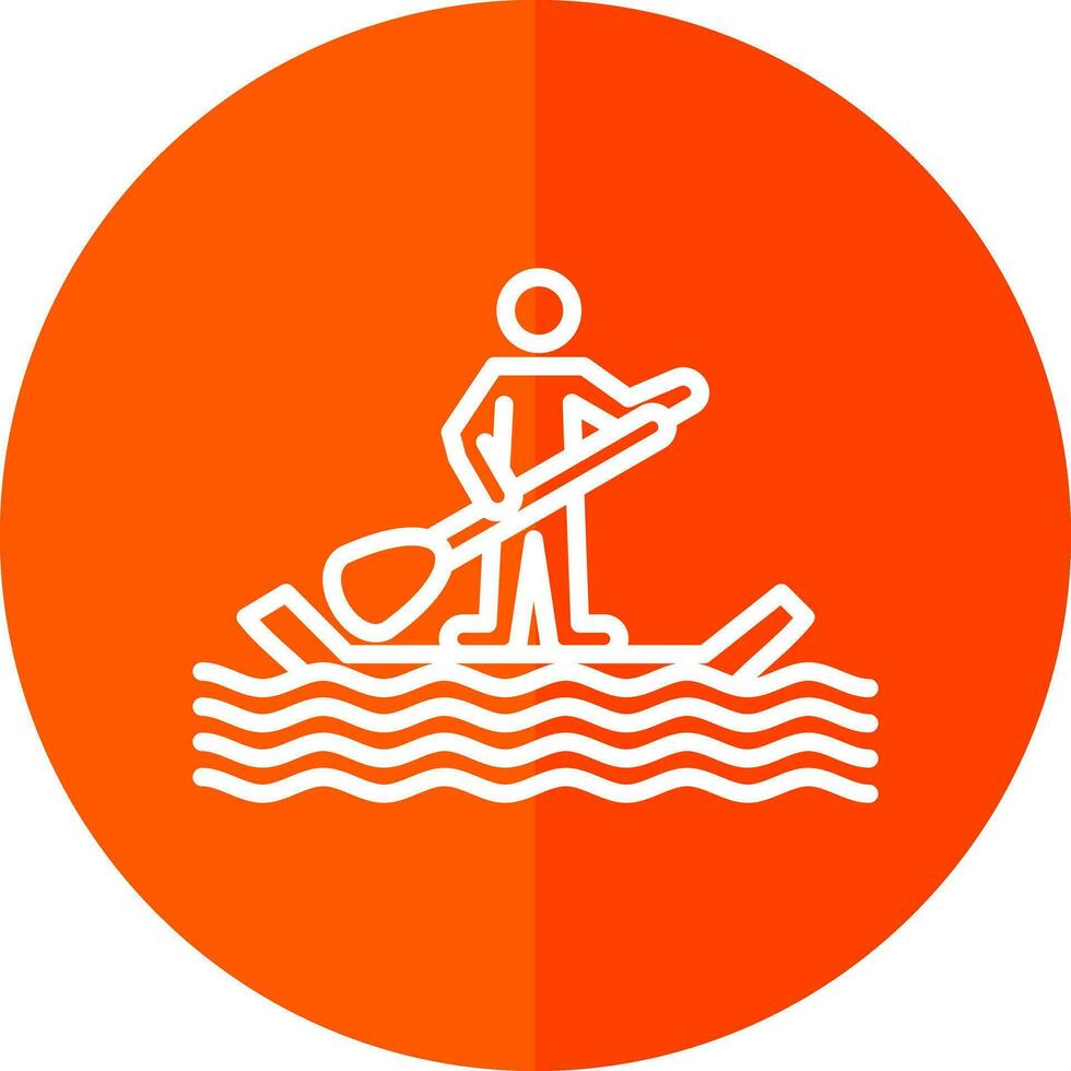 Paddle surf Vector Icon Design