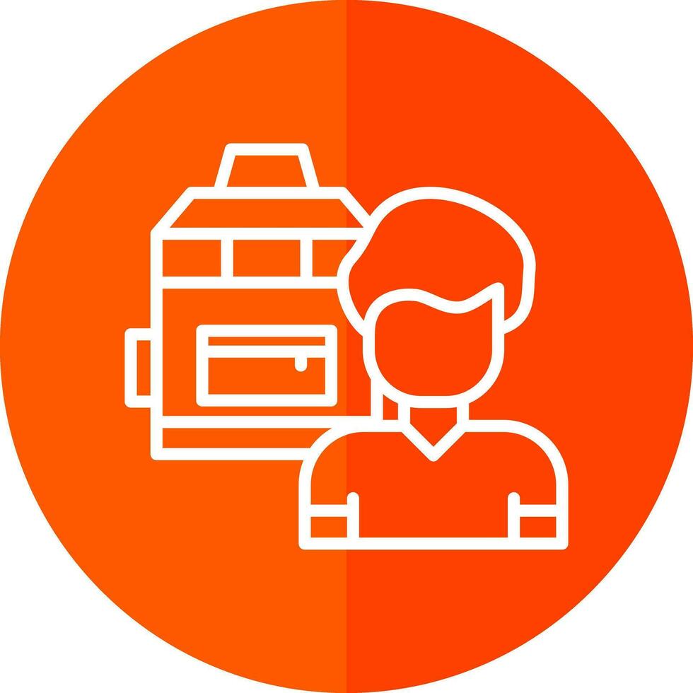 Backpacker Vector Icon Design