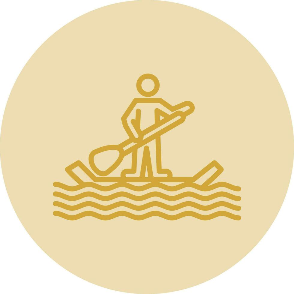 Paddle surf Vector Icon Design