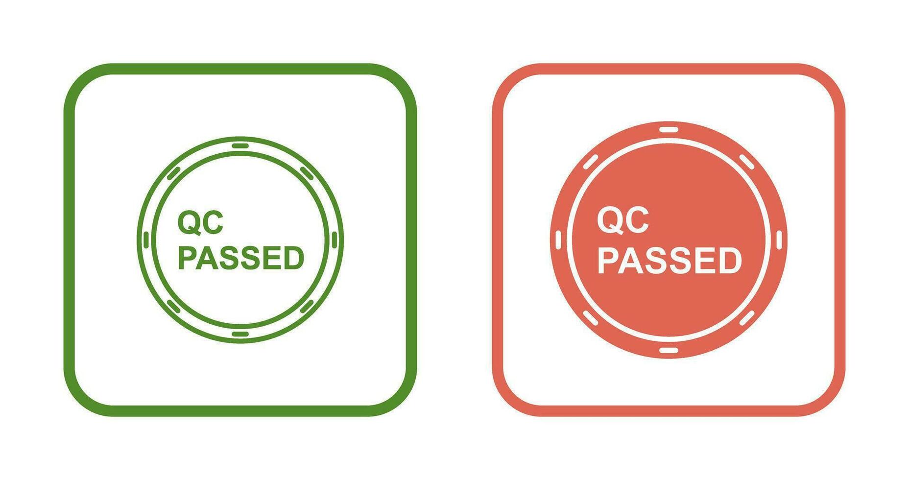 Unique QC Passed Vector Icon
