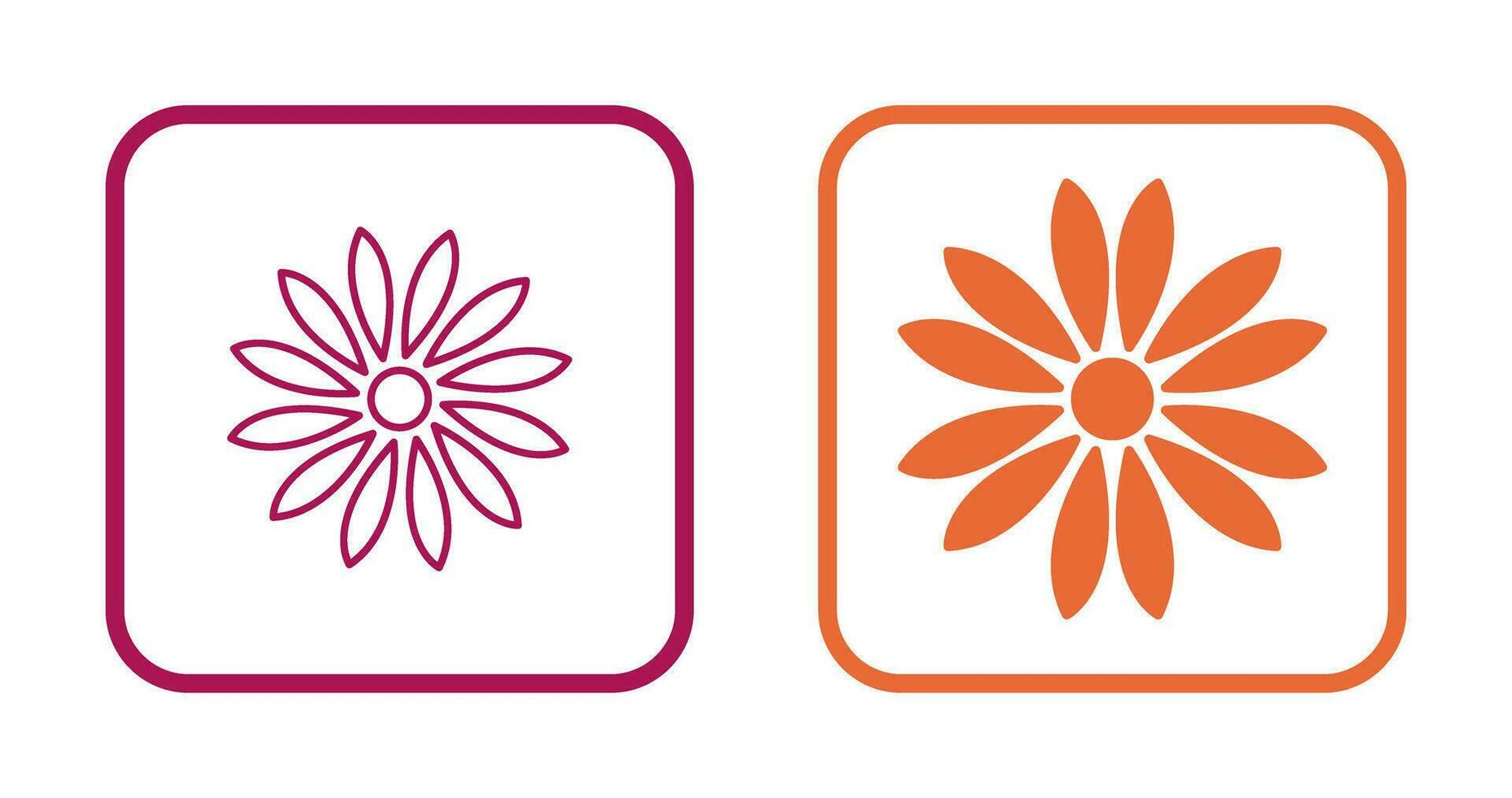 Unique Flower Vector Icon