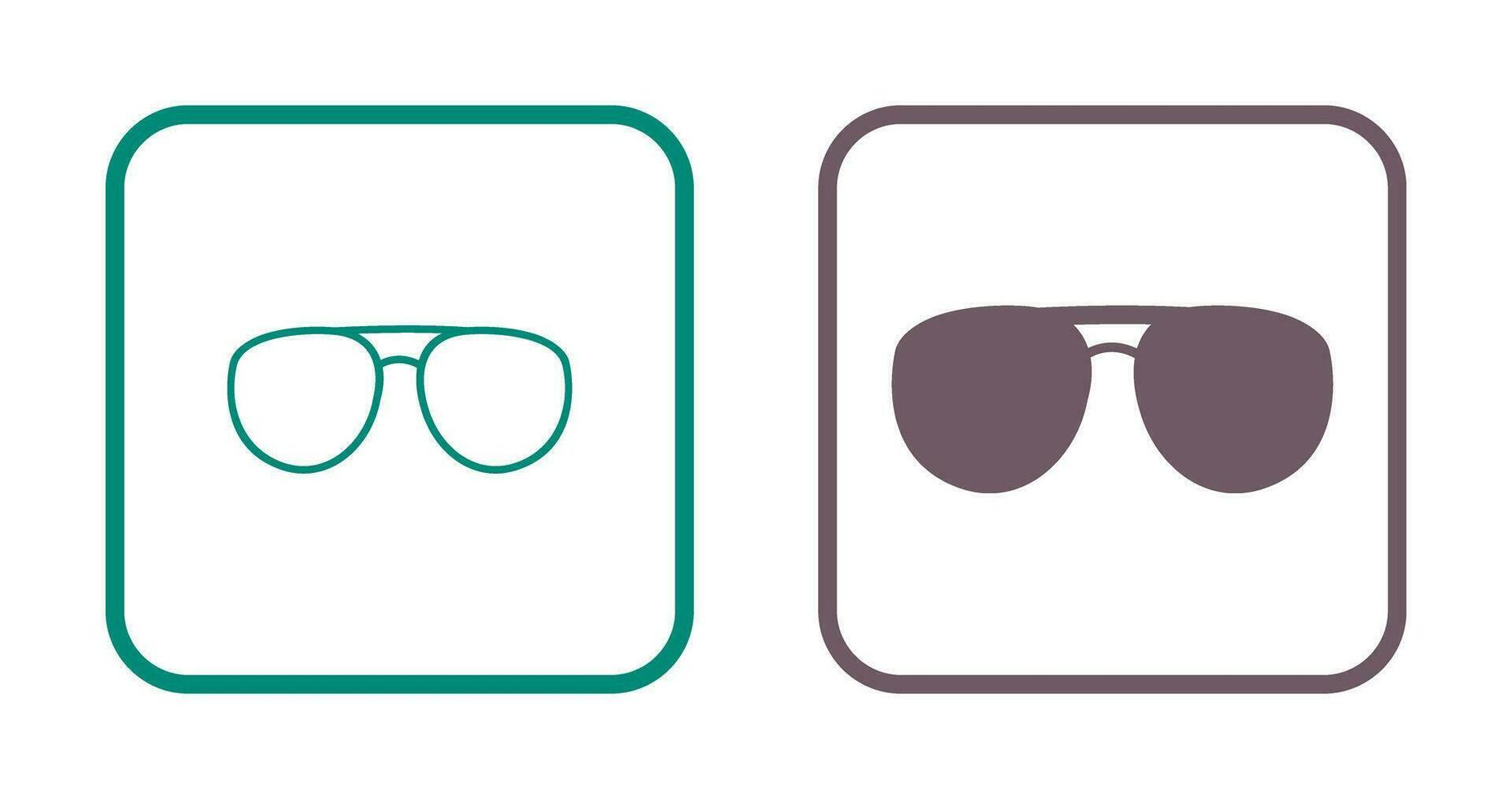 icono de vector de gafas únicas