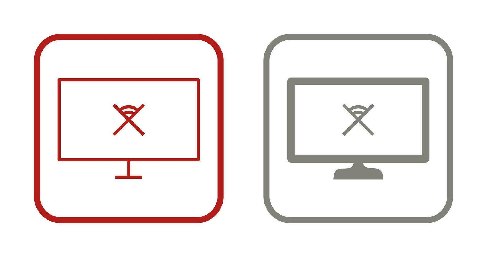 Unique Disconnected Network Vector Icon