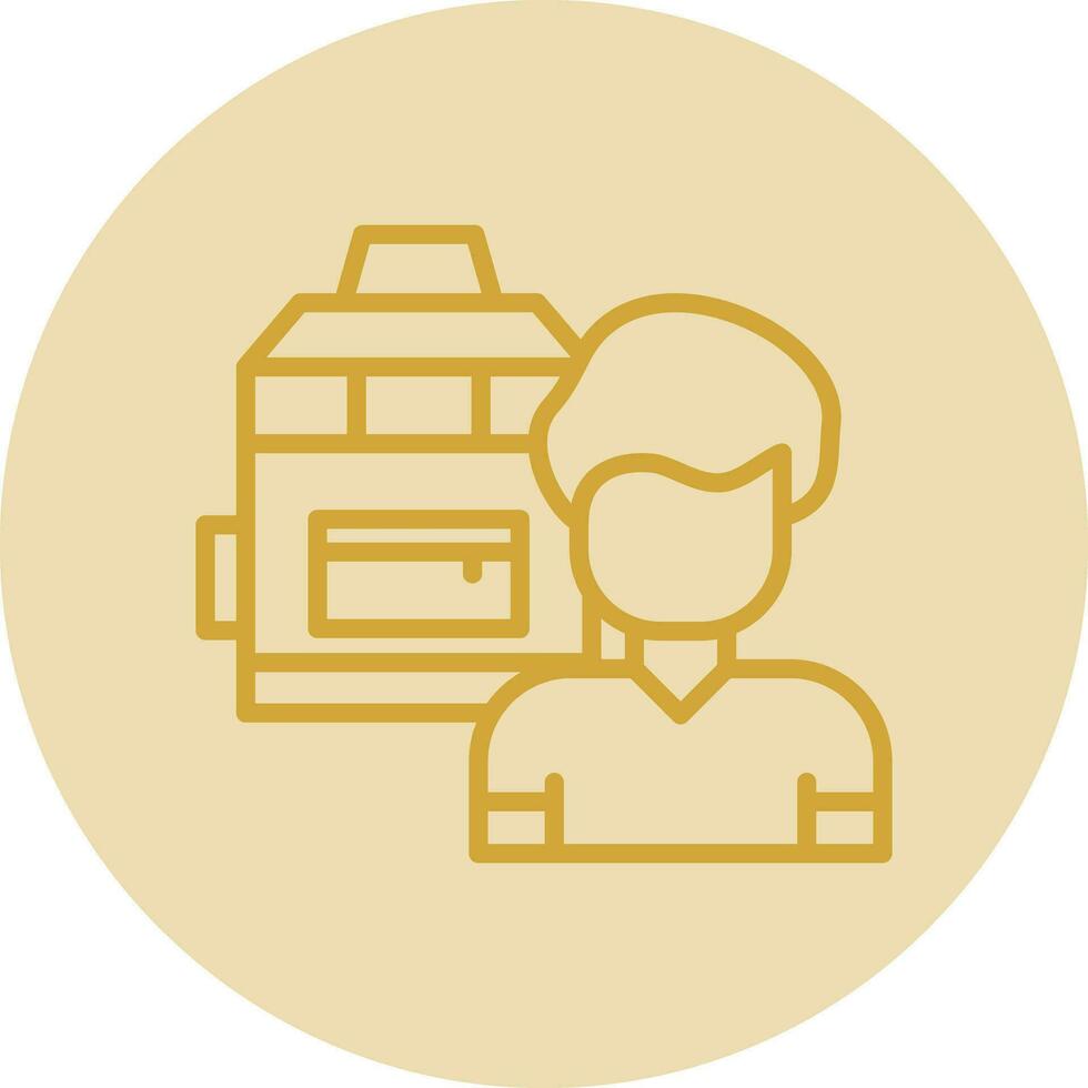 Backpacker Vector Icon Design
