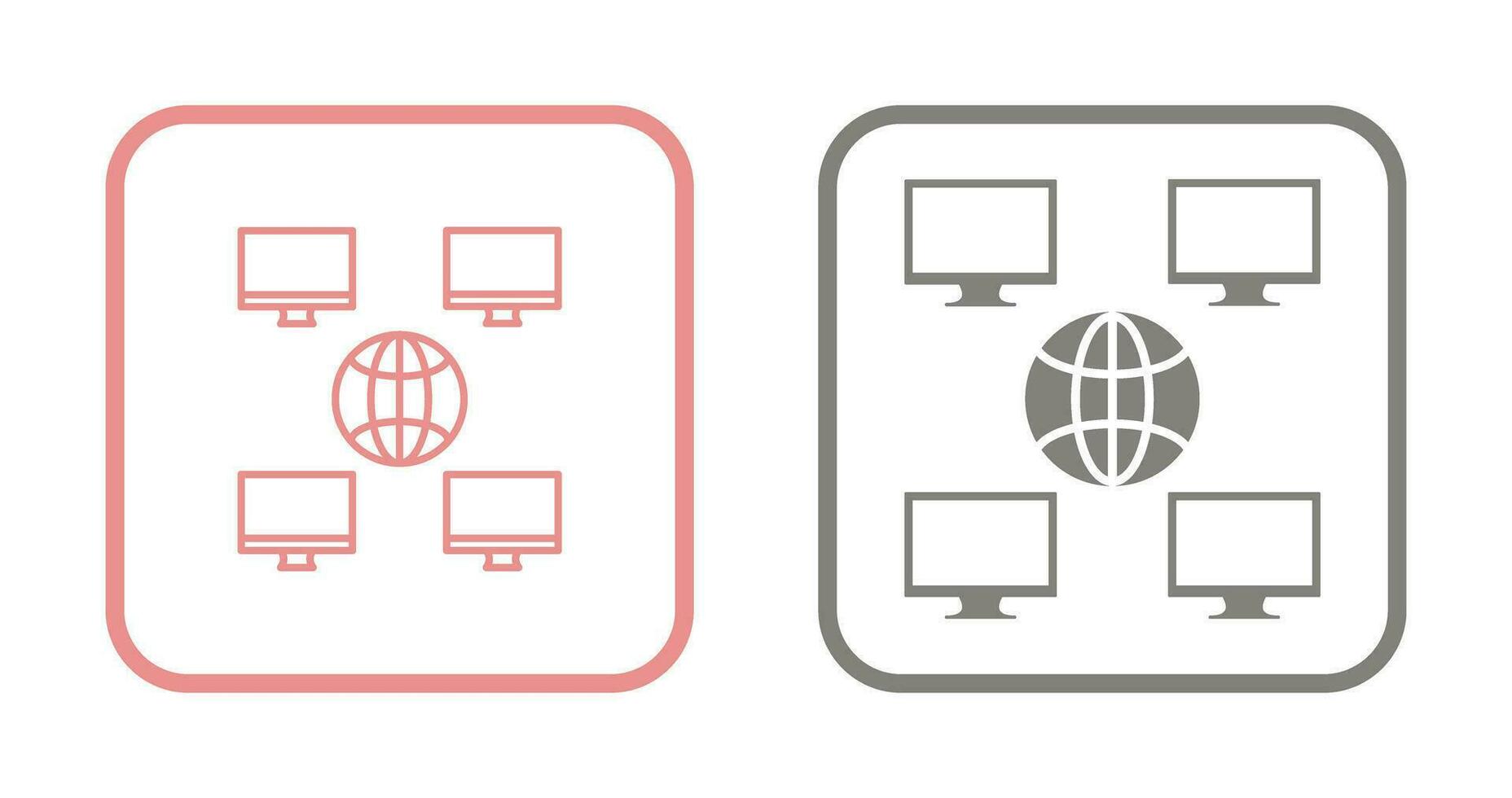 Unique Company Network Vector Icon