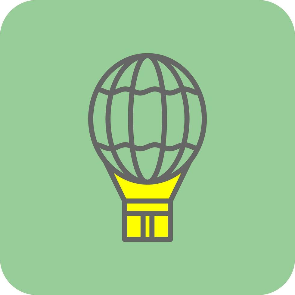 Hot air balloon Vector Icon Design