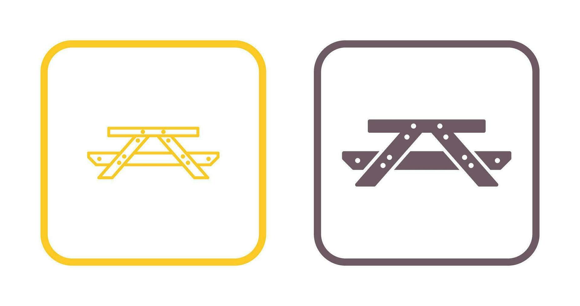 Picnic of Table Vector Icon