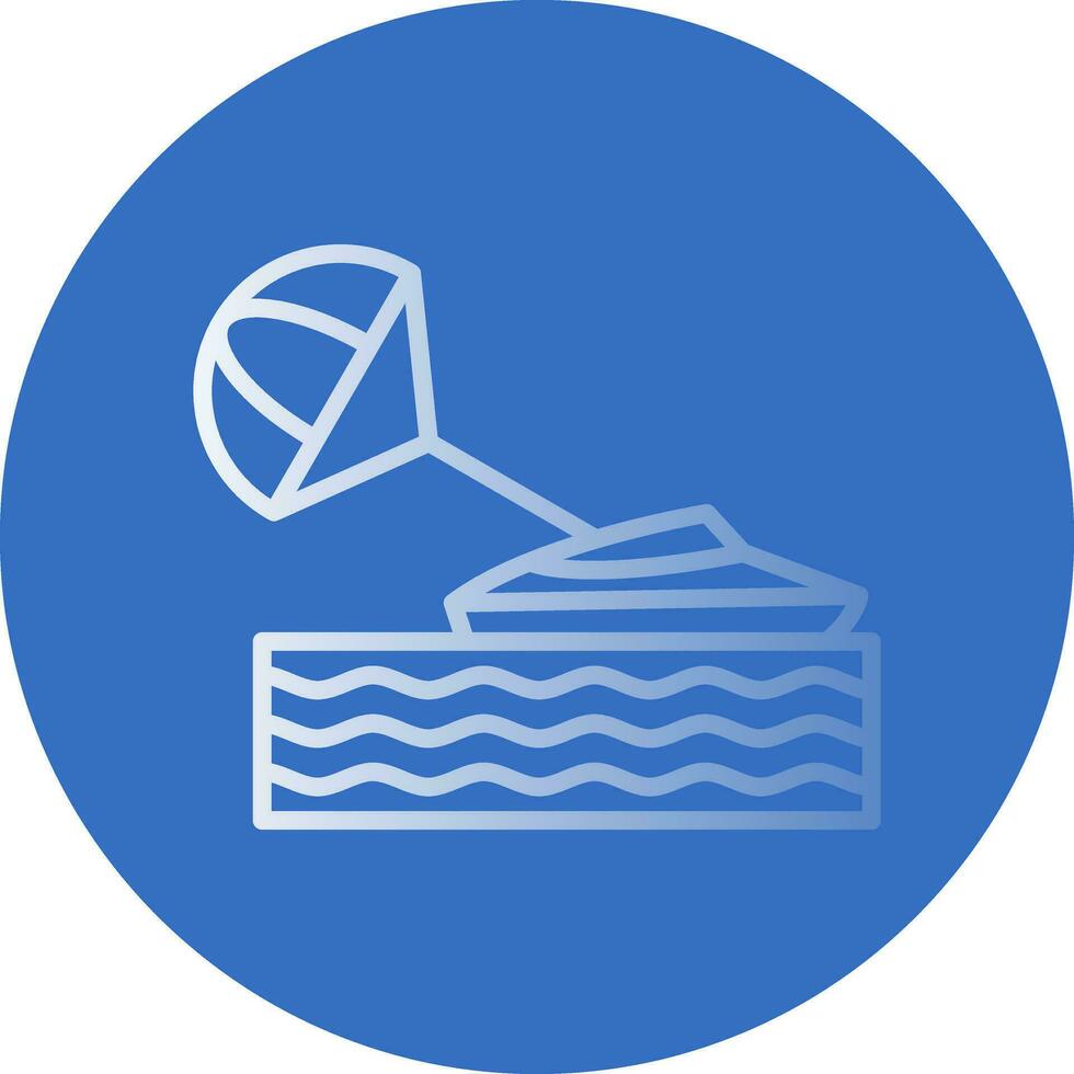Parasailing Vector Icon Design
