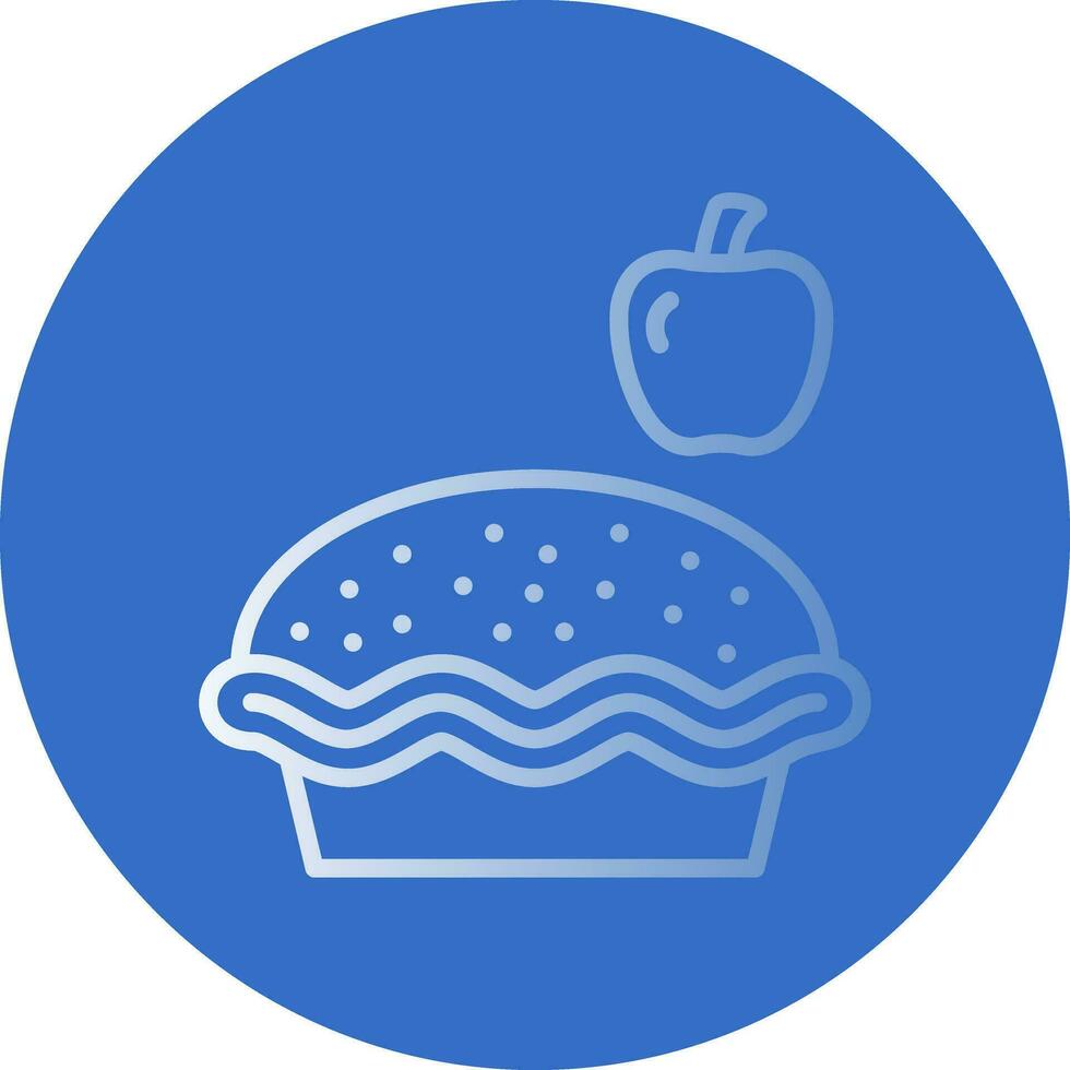 Apple pie Vector Icon Design
