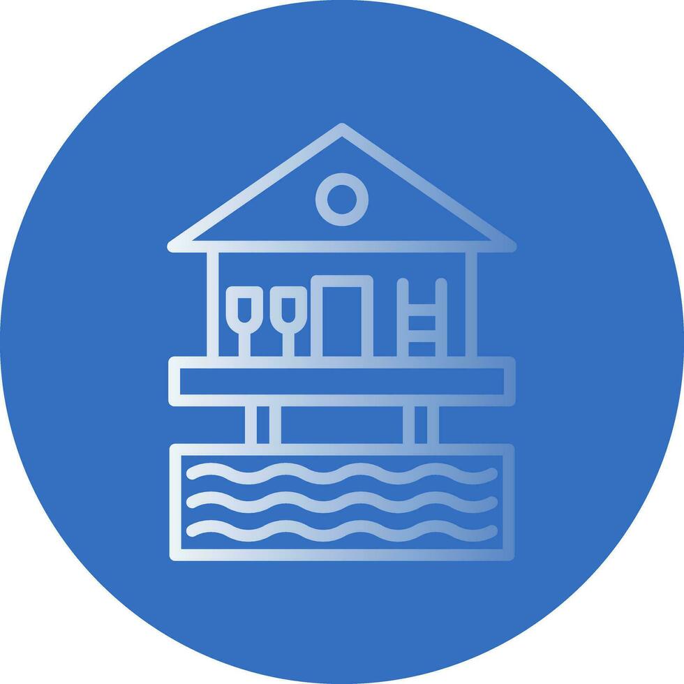 Beach hut Vector Icon Design