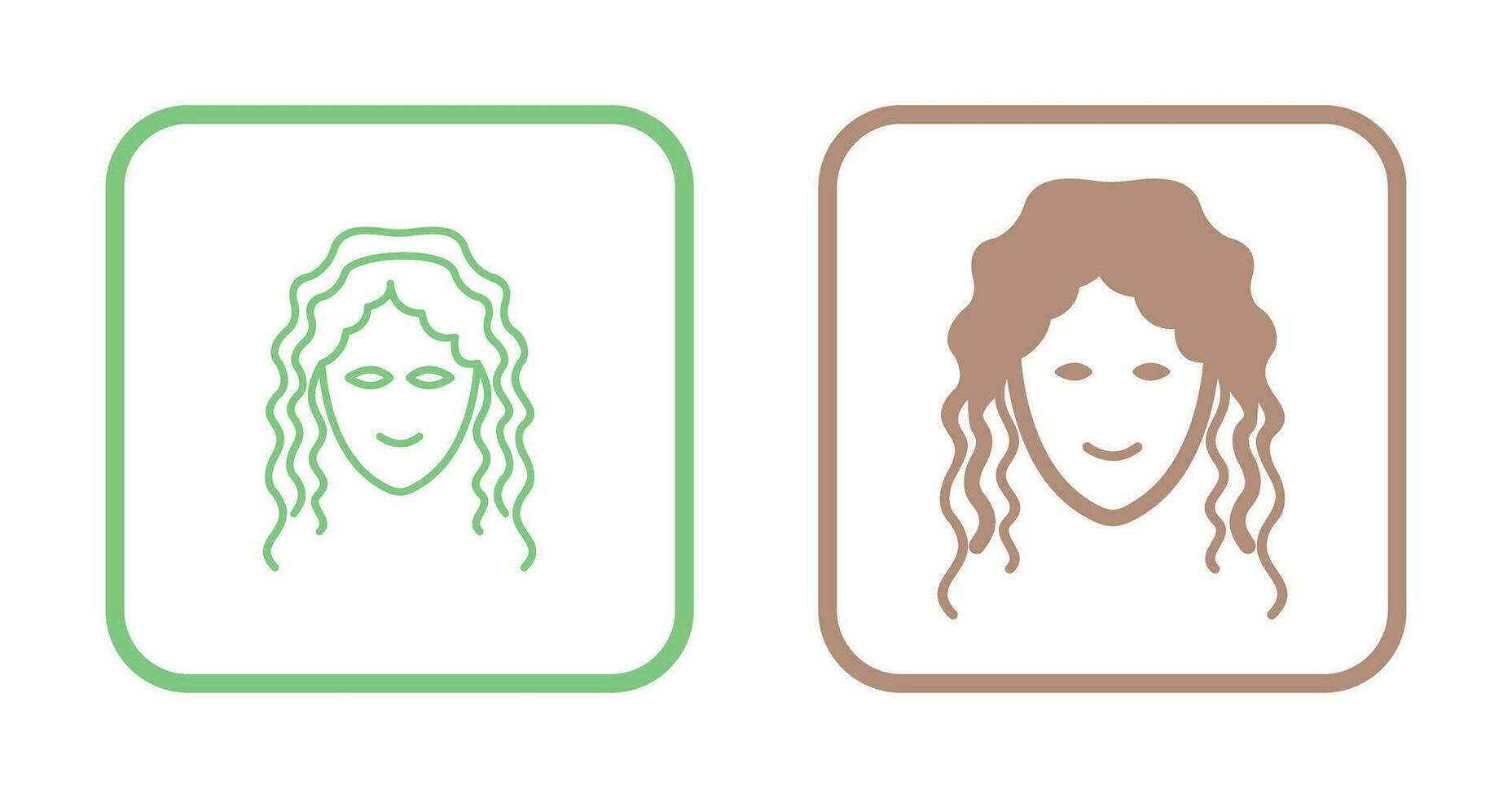 Hair Curly Vector Icon