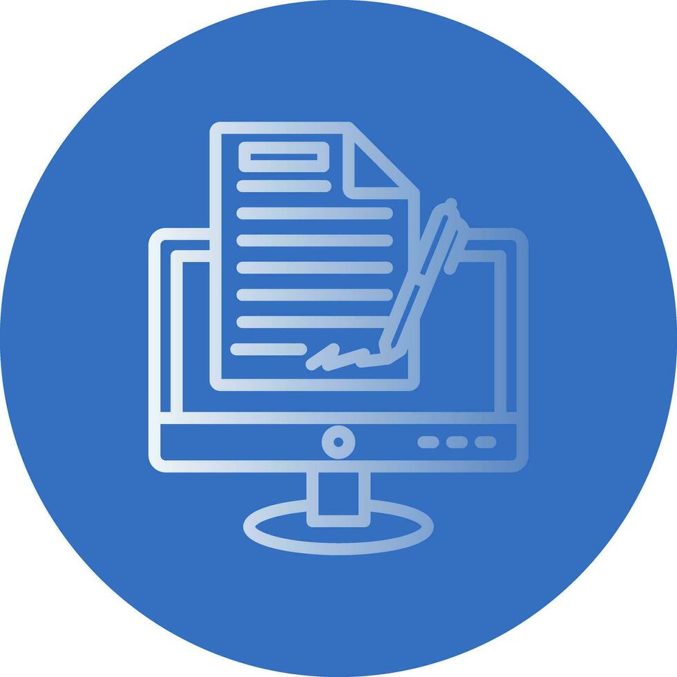 Digital signature Vector Icon Design