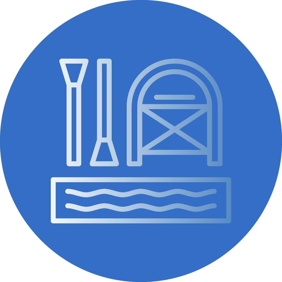 Rafting Vector Icon Design