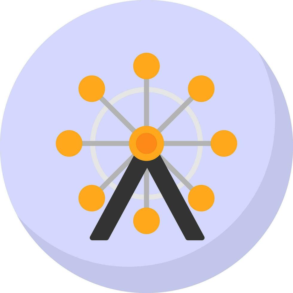 Ferris wheel Vector Icon Design