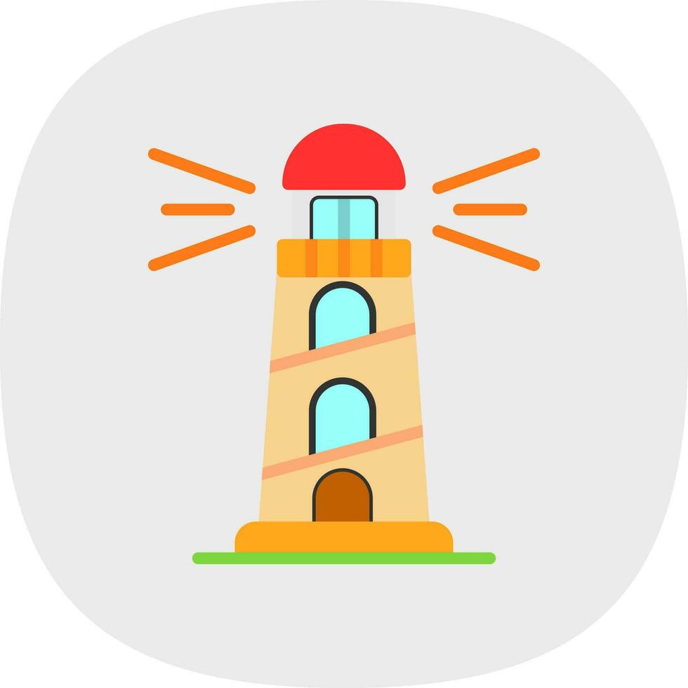 Lighthouse Vector Icon Design