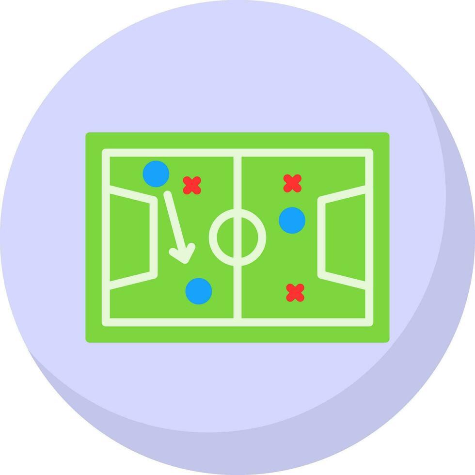 fútbol táctica bosquejo vector icono diseño