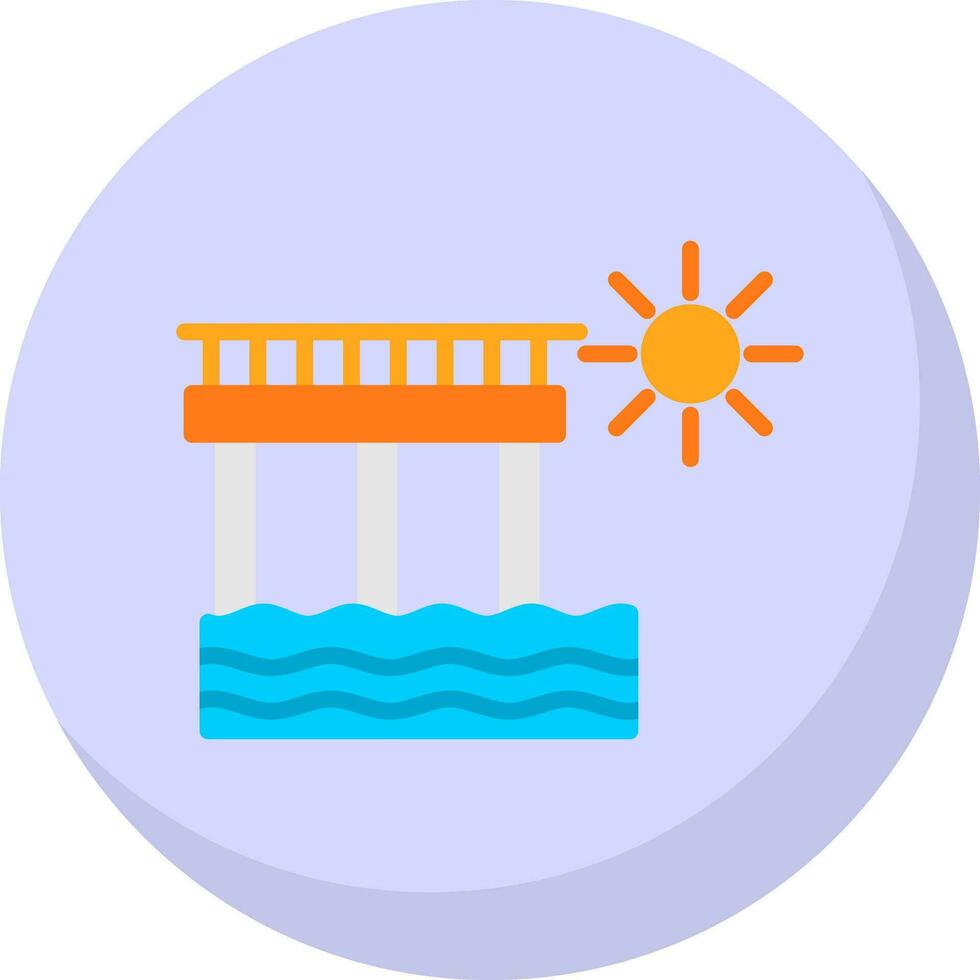 diseño de icono de vector de muelle