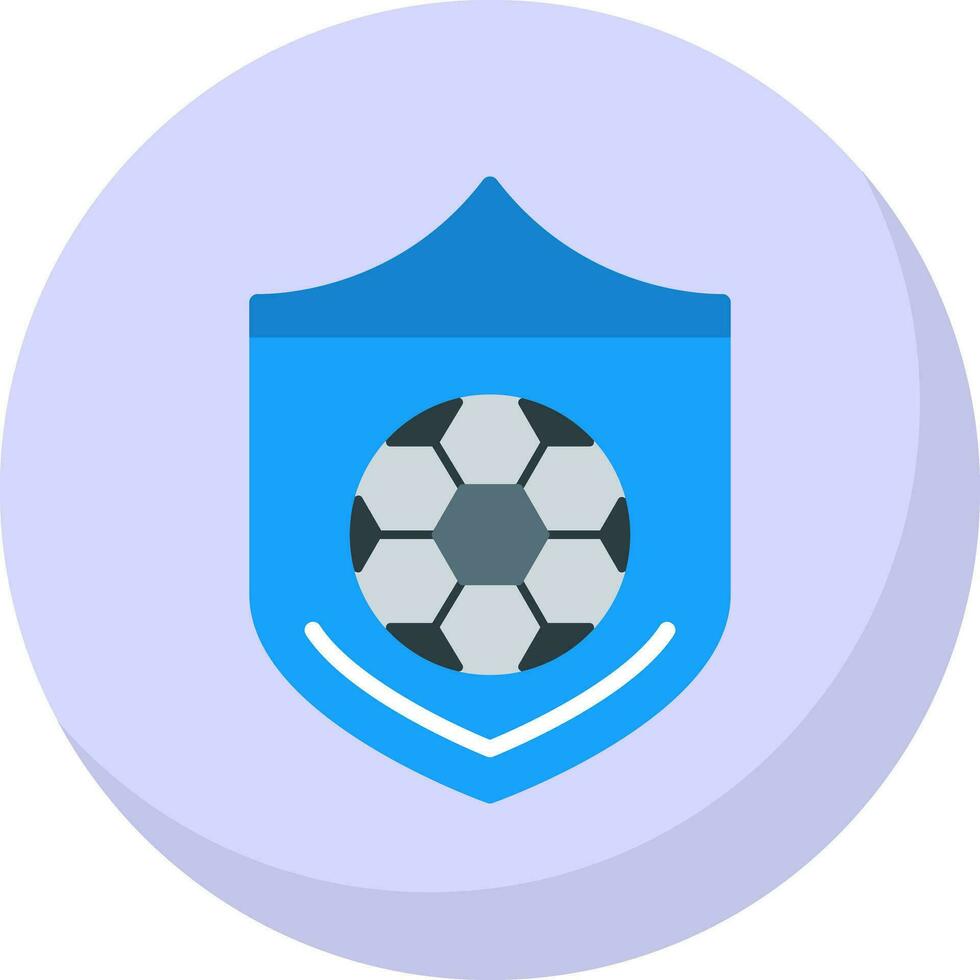 Soccer ball on a shield Vector Icon Design