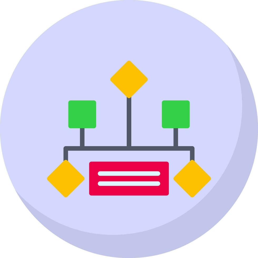 Hierarchical structure Vector Icon Design