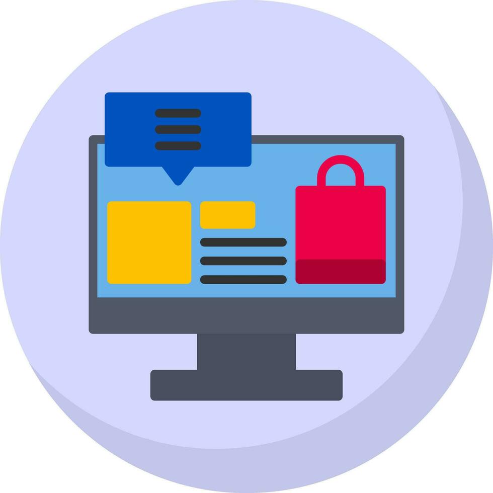 Online shopping Vector Icon Design