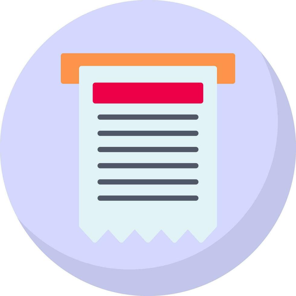 Receipt Vector Icon Design