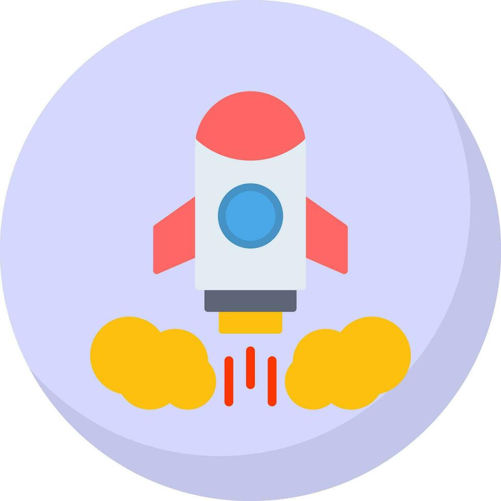 Rocket launch Vector Icon Design