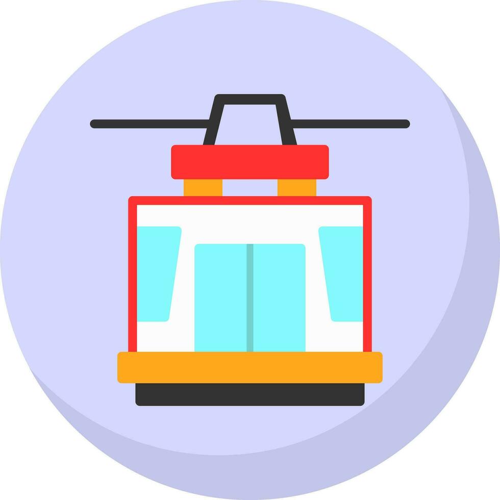 Cable car Vector Icon Design