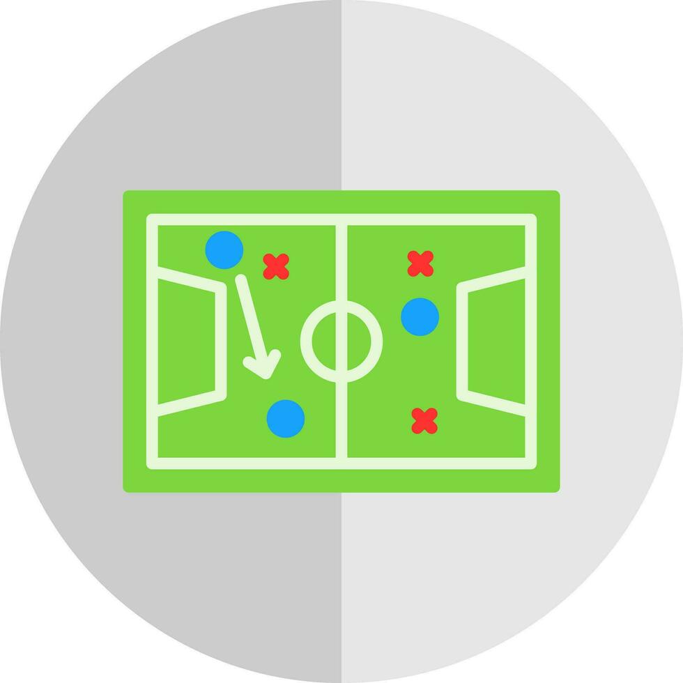 fútbol táctica bosquejo vector icono diseño