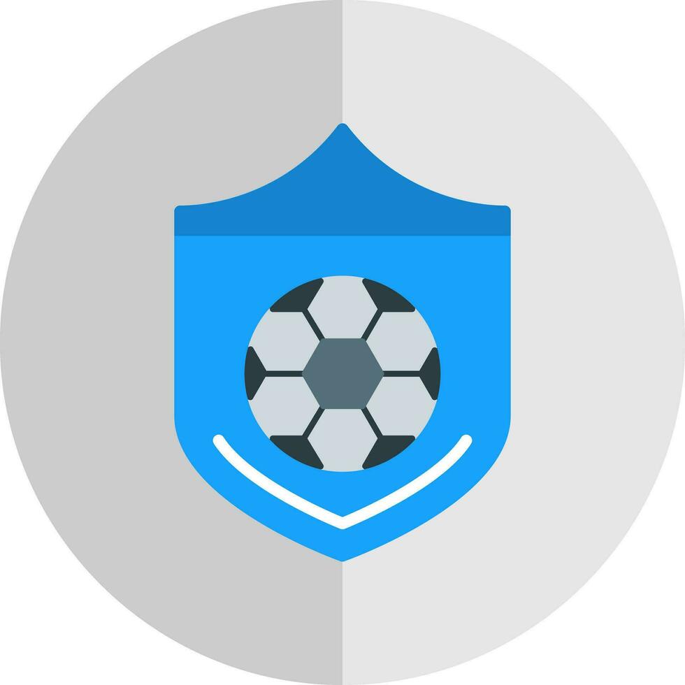 Soccer ball on a shield Vector Icon Design