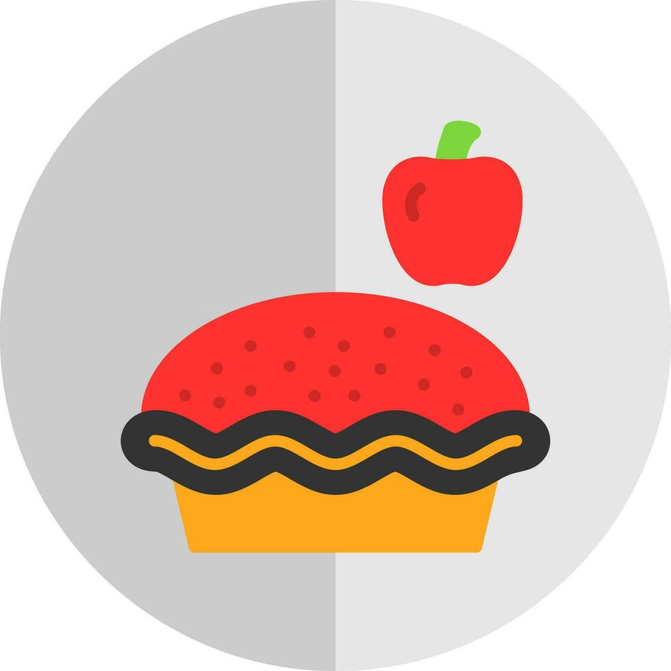 Apple pie Vector Icon Design