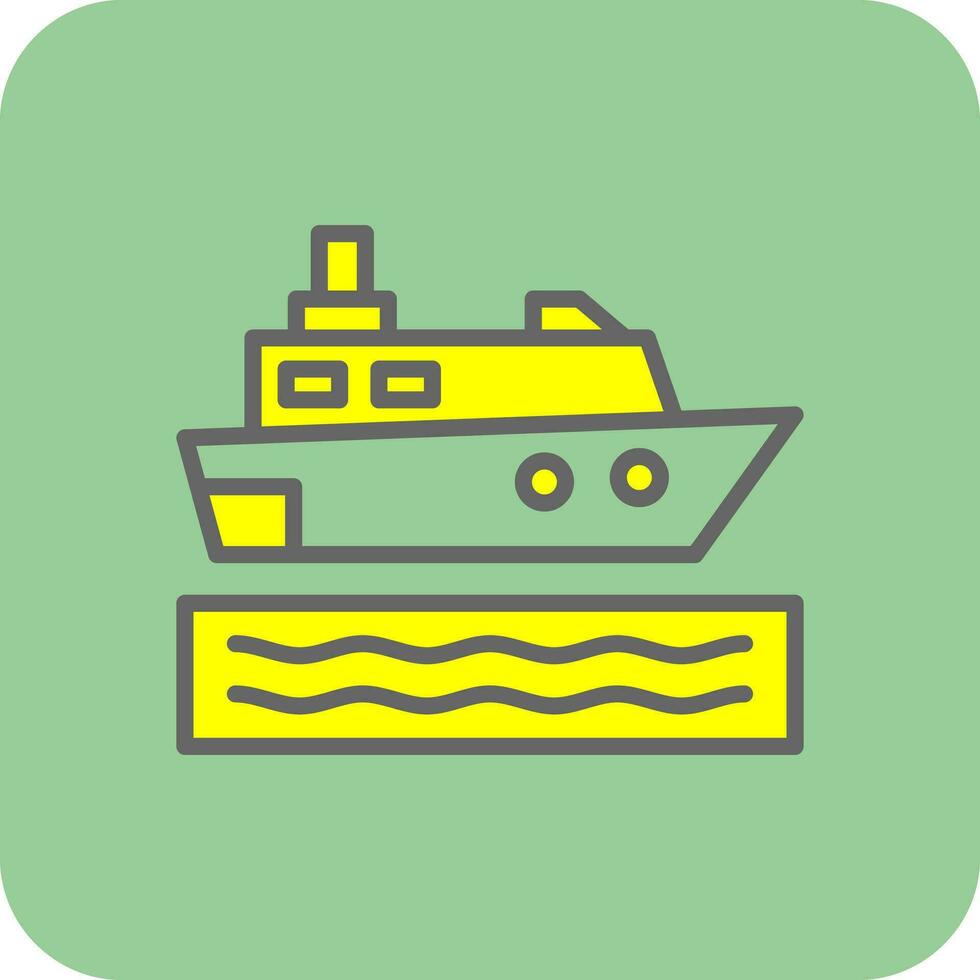 Cruise ship Vector Icon Design