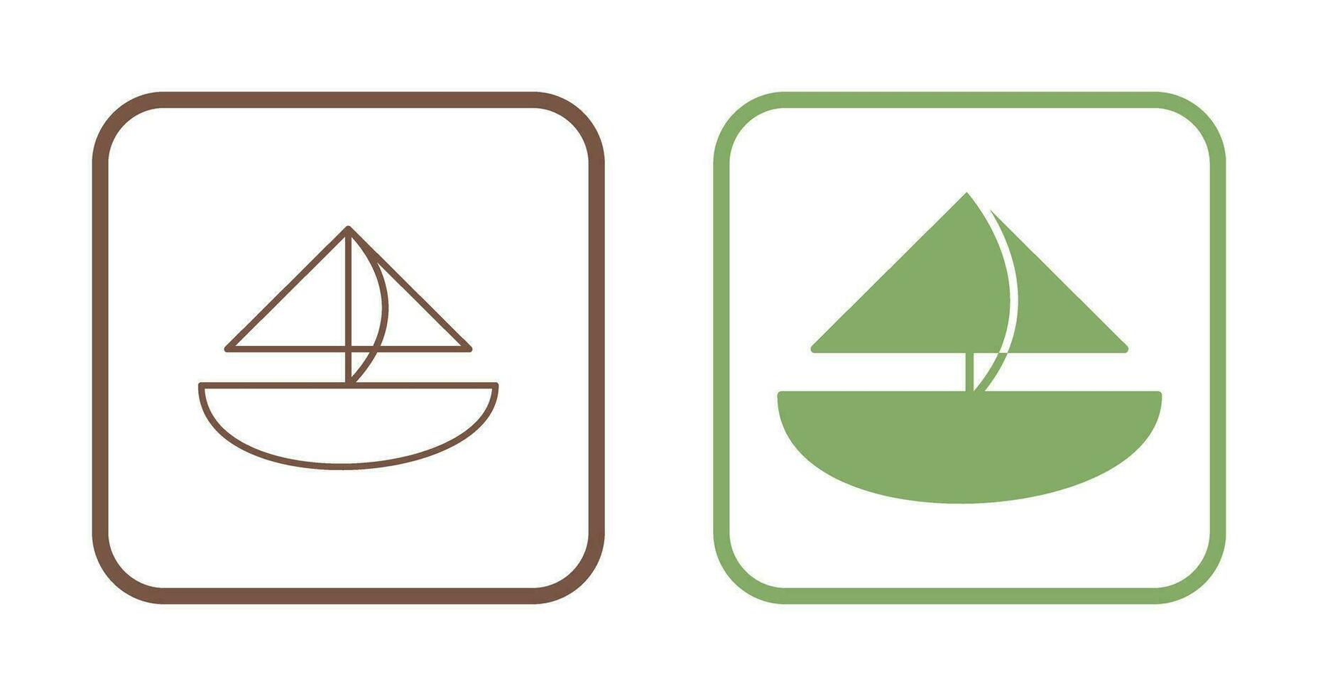 Small Yacht Vector Icon