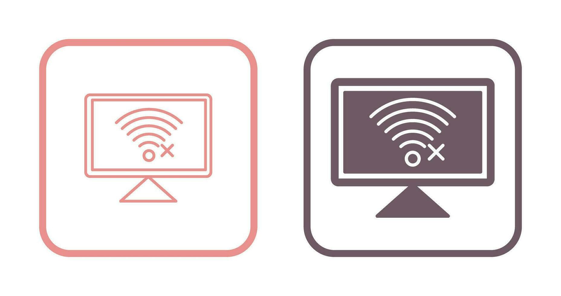 Disconnected Network Vector Icon