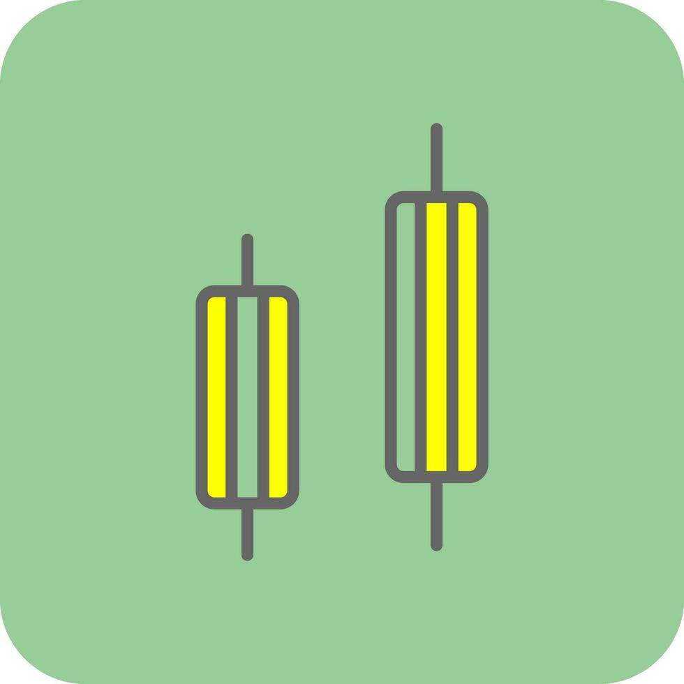 Bearish engulfing Vector Icon Design