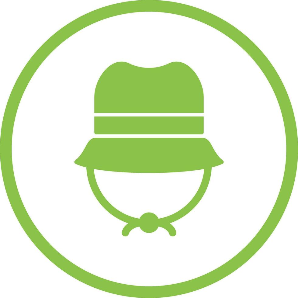 icono de vector de sombrero de camping