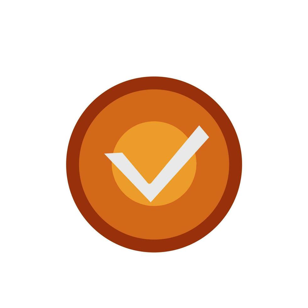 Check mark icon.This icon conveys the concept of completion, success, and confirmation. vector