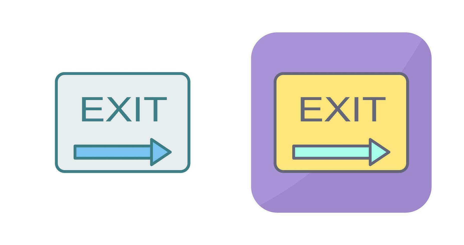 Unique Exit Vector Icon