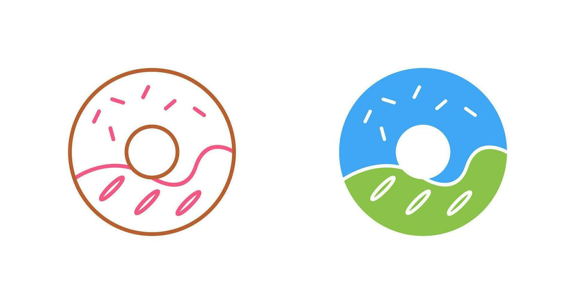 Cream Doughnut Vector Icon