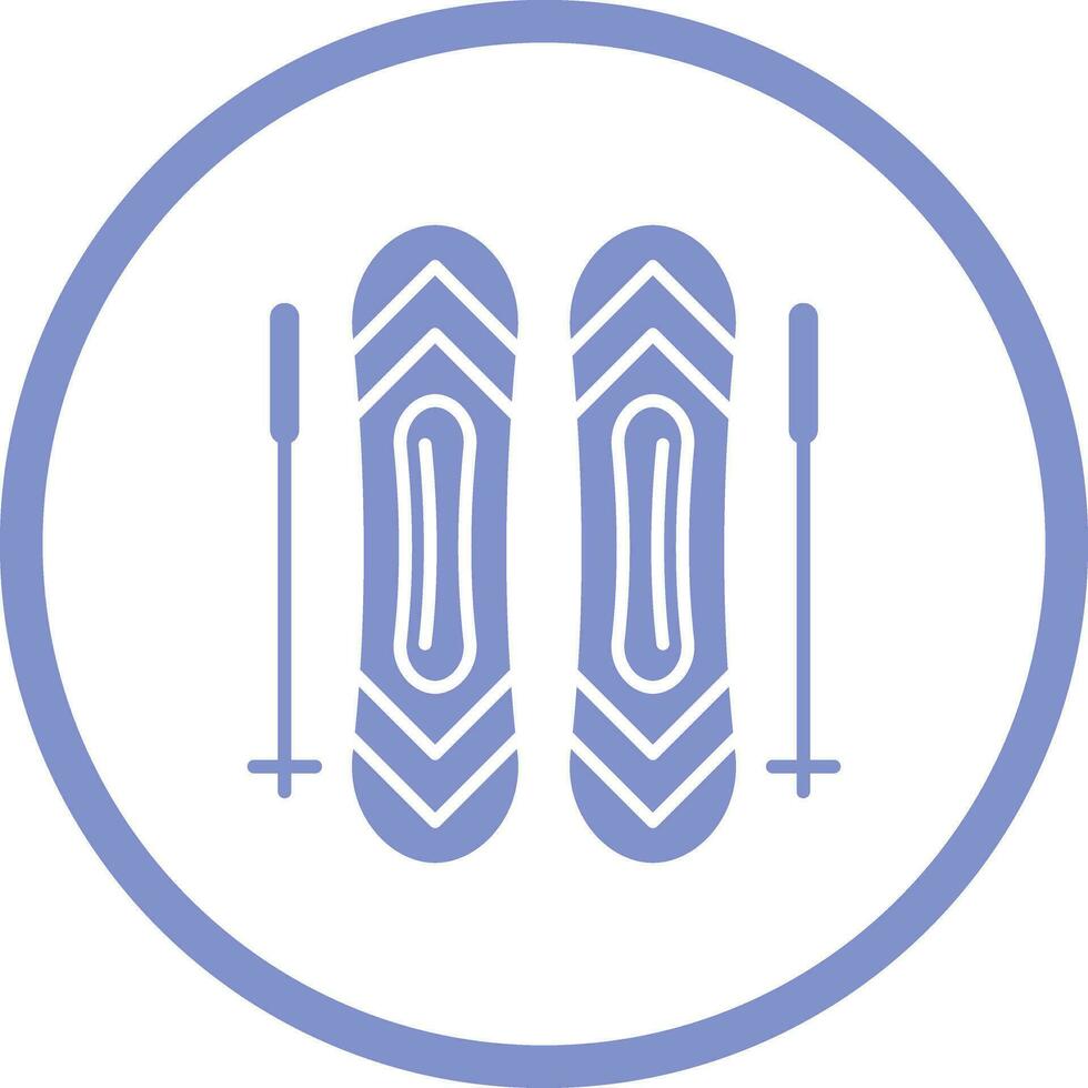 Ski Sticks Vector Icon